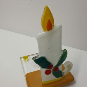Segnaposto candela tema natalizio