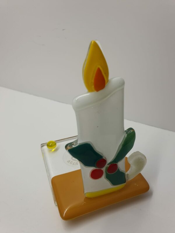 Segnaposto candela tema natalizio