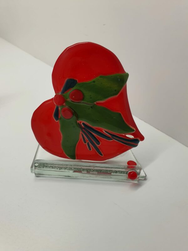 Segnaposto cuore tema natalizio