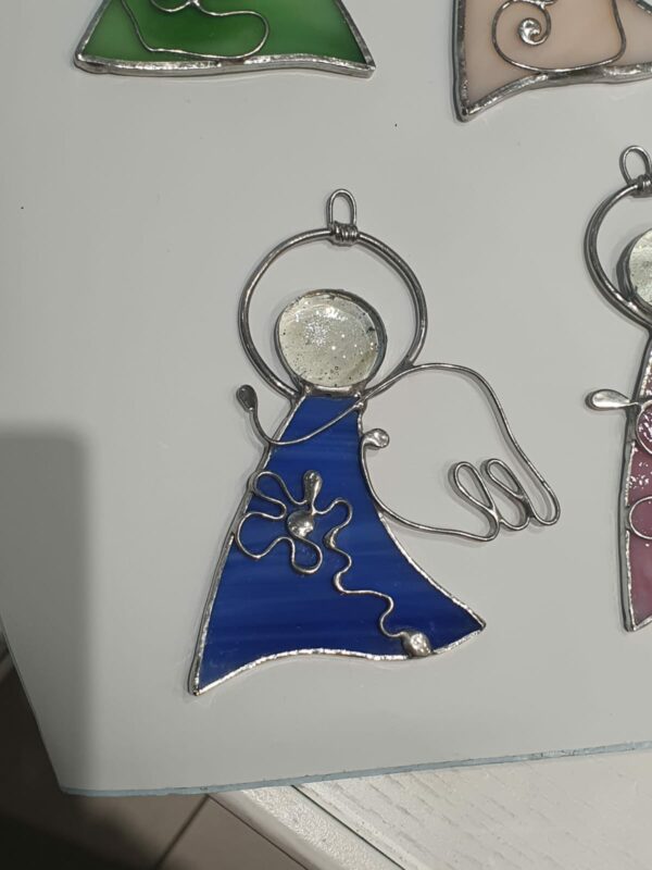 Addobbi di Natale in Tiffany altezza 8 cm. 6pz colori casuali - immagine 5