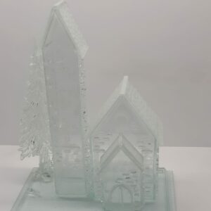 Paesaggio invernale in vetro