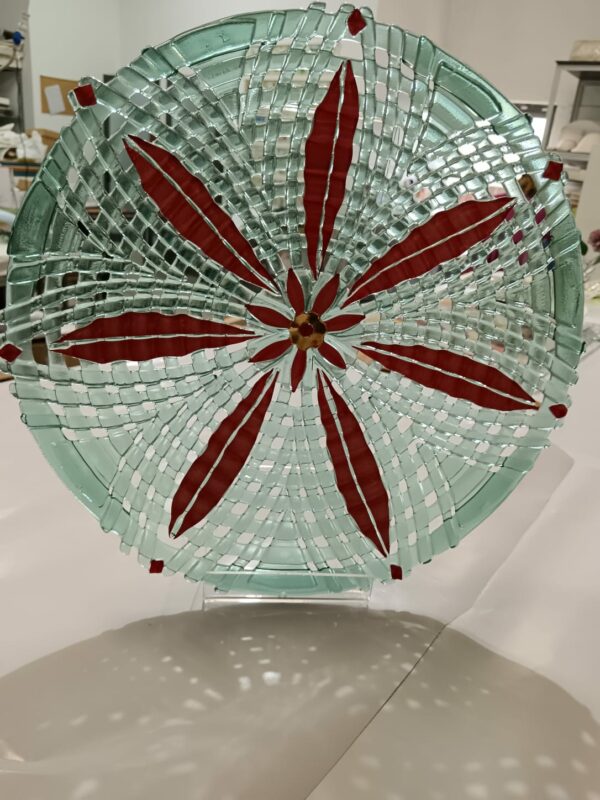 Centrotavola natalizio trasparente e rosso - immagine 4