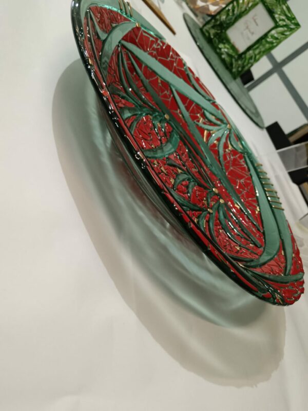 Centrotavola natalizio verde e rosso - immagine 5
