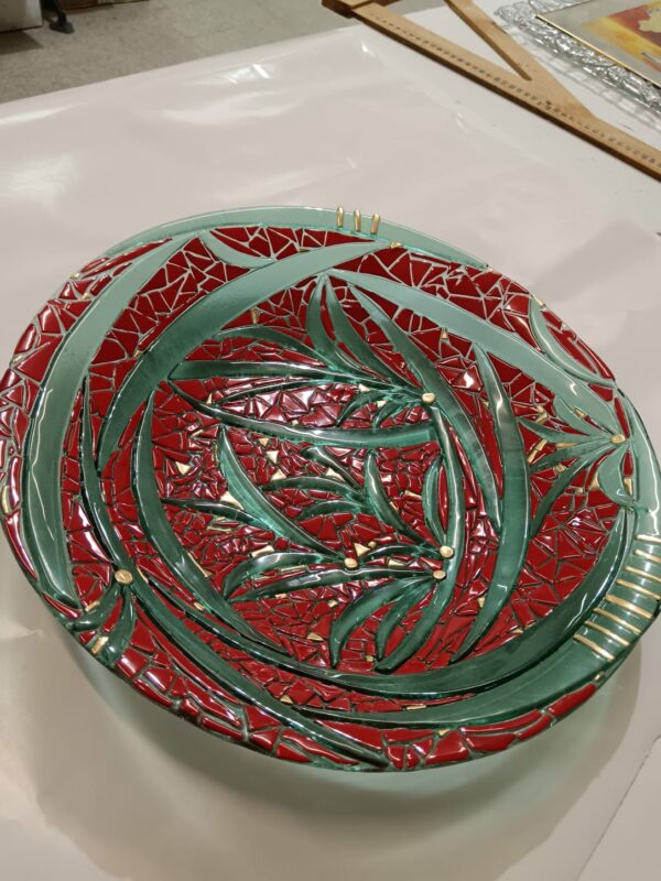 Centrotavola natalizio verde e rosso - immagine 2