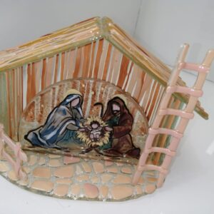 Natività in vetro 15x12x9
